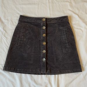 Forever 21 Gray Button Front Skirt
